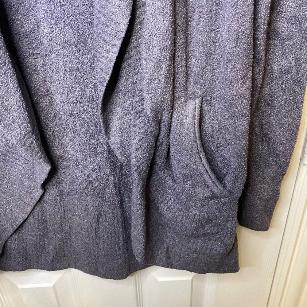 Barefoot Dreams Sweater Cardigan Womens XS Small Cozy Chic Lite Blue Gray Pocket - Picture 4 of 5